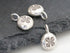 2 of Karen Hill Tribe Silver Floral Imprinted Charm, 8 mm, (TH-8122)